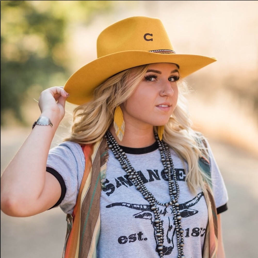Mustard Yellow Charlie 1 Horse Hat